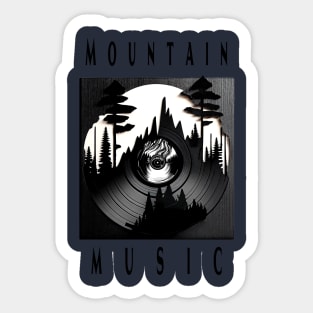 Mountain Music Vinyl Record Album Art Sticker